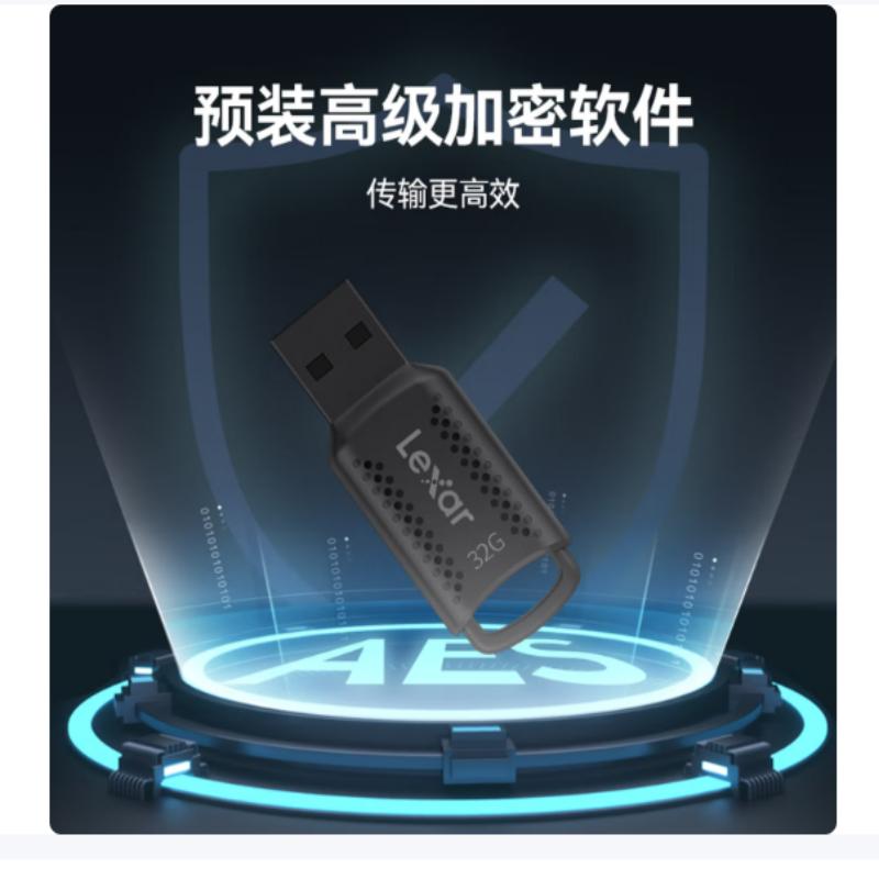 雷克沙高速读写加密U盘 手机电脑两用固态金属双接口优盘 V400 360全景可用 3.0 100M高速读写 32GB高清大图