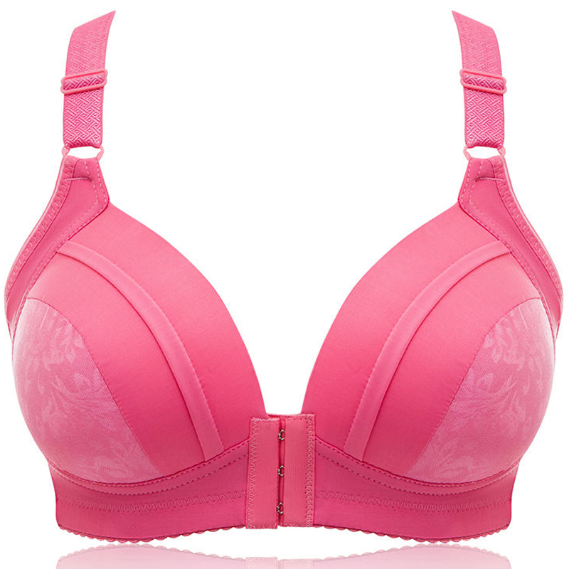 可莉允中老年女士胸罩前扣文胸大码老年前开扣大妈内衣老人无钢圈妈妈