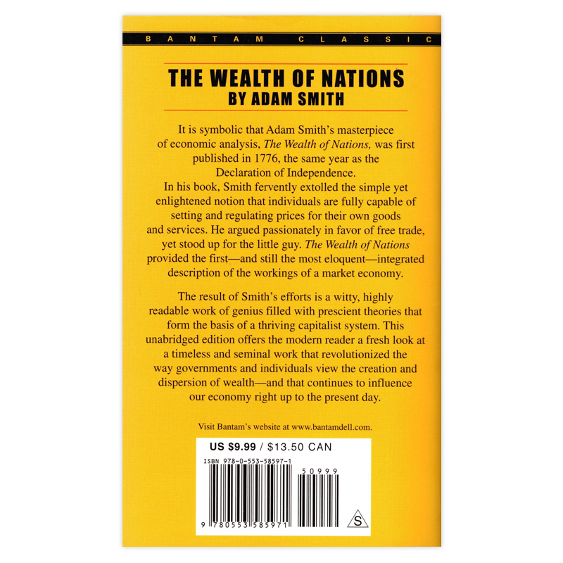 [正版]国富论 英文原版 The Wealth of Nations Adam Smith 亚当斯密 现代经济学 道德高清大图