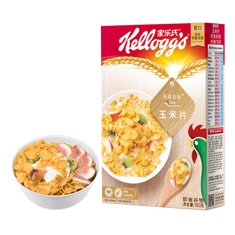 家乐氏(Kellogg‘s)进口麦片玉米片多口味谷物早餐即食麦片 玉米片原味150克