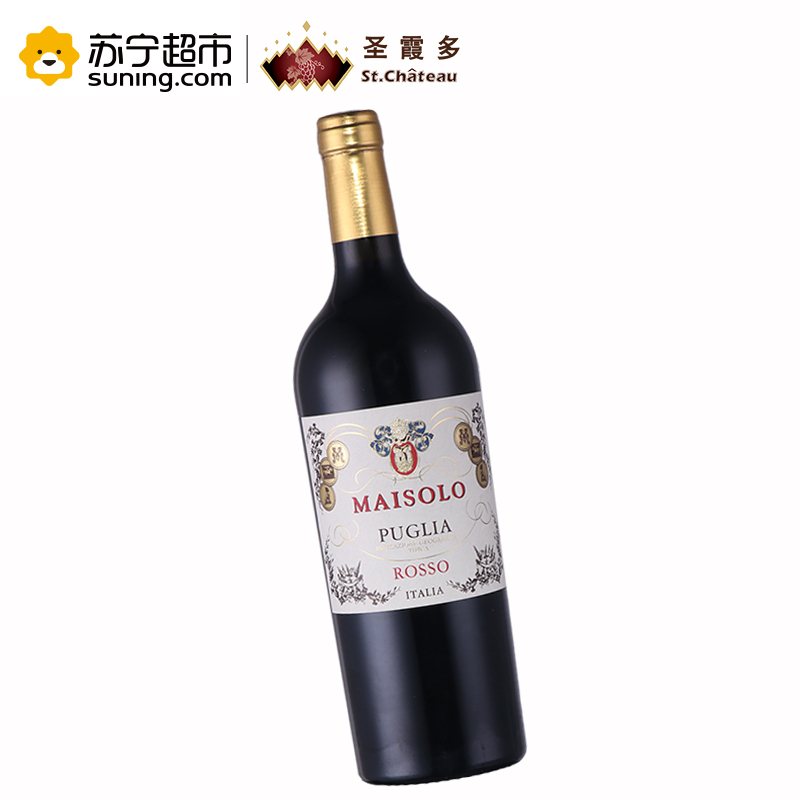 意大利原瓶进口红酒 圣霞多•麦索罗干红葡萄酒750ml单支装