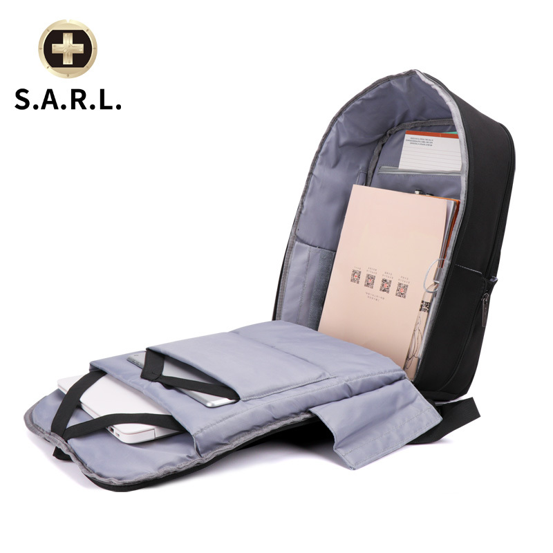 S.A.R.L商务双肩电脑包15.6英寸笔记本时尚潮流旅行包大容量SW-58016蓝色