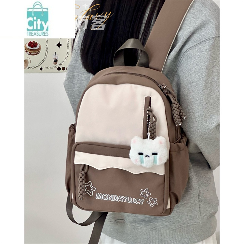 bangdou夏日冰淇淋小书包女韩版少女百搭学生双肩包小号轻便旅行迷你