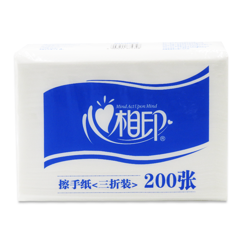 心相印 擦手纸 1层200张/包 20包/箱 加厚檫手纸酒店商场卫生间商用 CS001高清大图