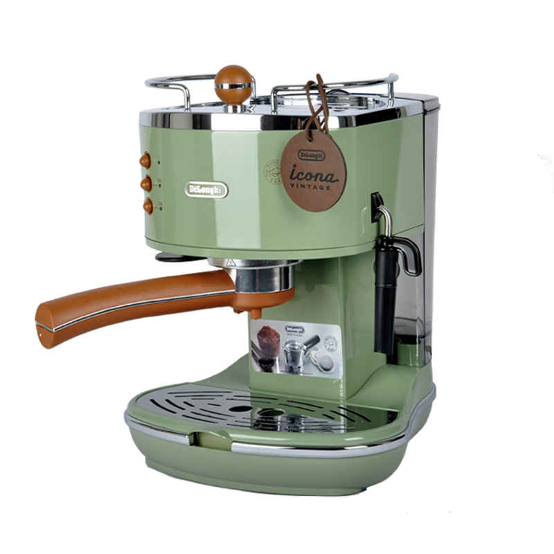 德龙(DeLonghi)咖啡机ECOV311 意式半自动泵压式咖啡机 橄榄绿 半自动咖啡机