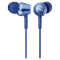 索尼(SONY) MDR-EX255AP入耳式立体声手机通话耳机线控带麦 3.5毫米L型插头有线耳机 EX255AP蓝色
