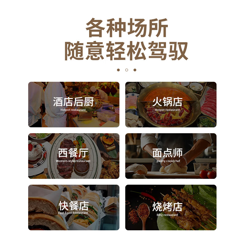 伪装师 厨师工作服套装男女同款西餐厅酒店餐饮后厨食堂烘焙饭店夏季短袖围裙2XL码 短袖+围裙 2XL高清大图