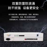 博扬 综合业务光端机 2路电话+2路磁石+1路热线+2路百兆物理隔离+1路232 单纤20km FC口机架式