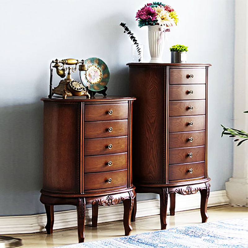 美式乡村复古五斗柜闪电客欧式客厅木5斗橱抽屉边柜玄关柜装饰柜家具
