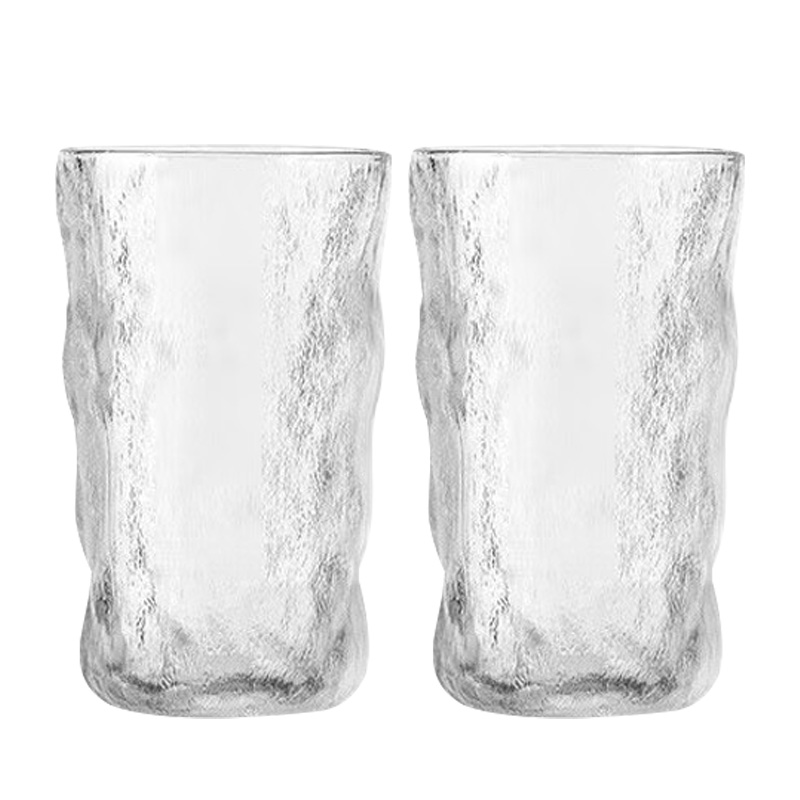 MAXCOOK美厨玻璃杯340ml*2只冰川纹高款MCB6172