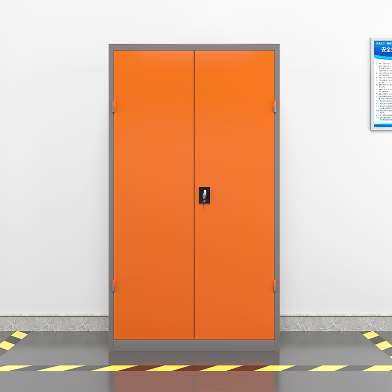 臻远ZY-GJGA-45 重型工具柜车间重型储物柜铁皮柜 通门带网内三斗 桔灰色高清大图