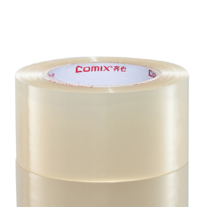 齐心(Comix) 透明封箱胶带6卷装(60mm*200y 183米/卷)