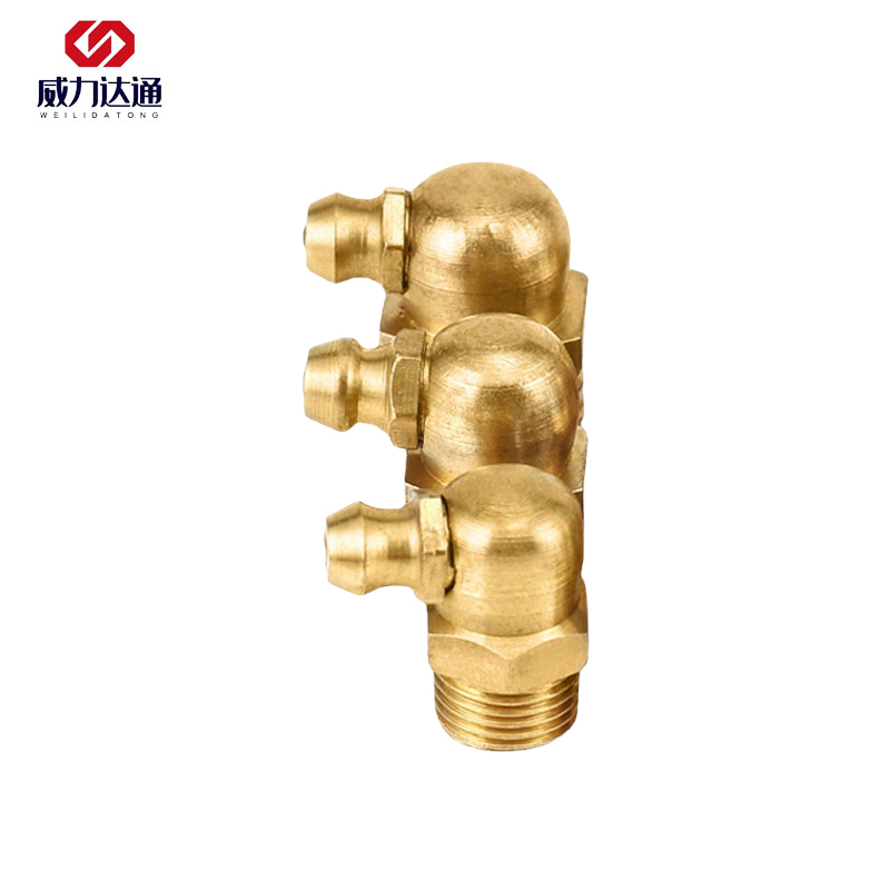 威力达通 铜黄油嘴 M6*1 90度 个高清大图