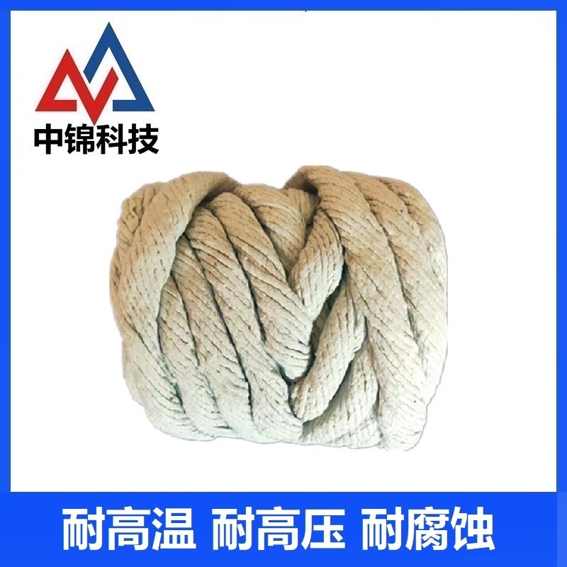中锦科技 有尘石棉绳保温隔热石棉线绳直径约6mm 约5公斤卷高清大图