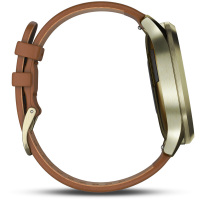 佳明 GARMIN 迪丽热巴同款 vivomove hr 心率运动50防水健康智能通知指针隐藏式触摸屏智能手表 经典版M号 流光金