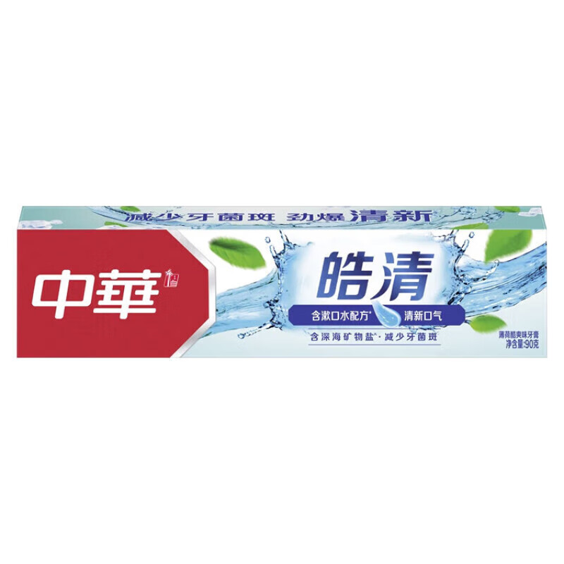 中华皓清薄荷酷爽味牙膏90g高清大图
