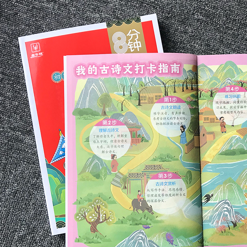 [热卖款2册]文言文完全解读+古诗文 初中通用 [正版]2024初中生文言文完全解读初中必背古诗词和文言文全解一本通人教高清大图