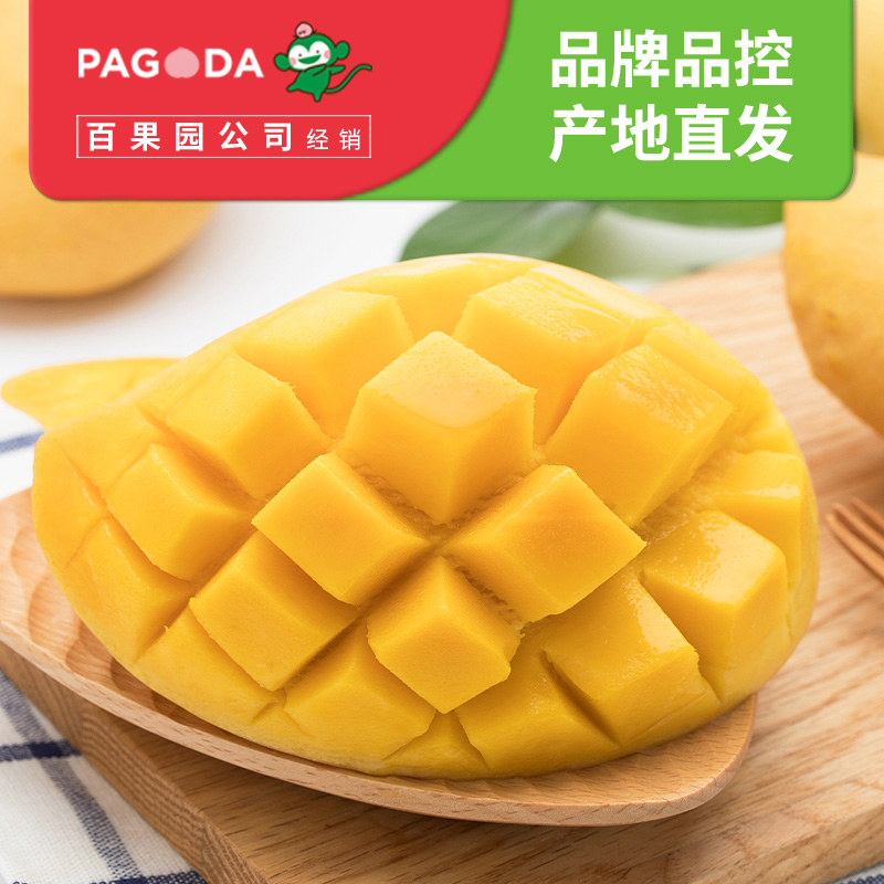 百果园公司 A级-鹰嘴芒（特大果）8斤礼盒装 单果重≥300g 时令芒果