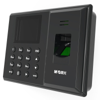 晨光（M&G) AEQ96750智能指纹式打卡机 彩色屏考勤机 签到机 免软件门禁打卡机 黑色