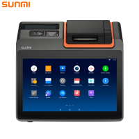 SUNMI商米W1301智能收款机T1mini 11.6英寸单屏安卓系统触摸屏一体机内置58mm打印机 橙色+黑色