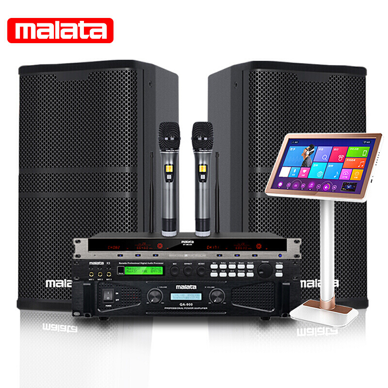 舞台10英寸音箱组合功放视频介绍_万利达(malata)am801a点歌机ktv音响
