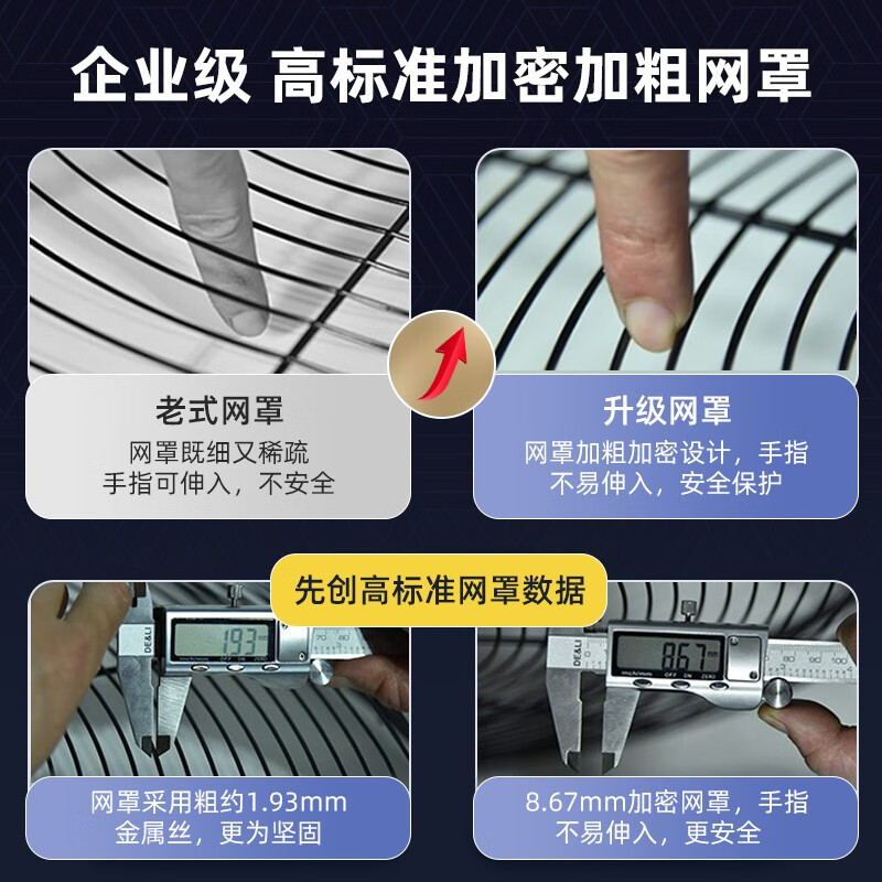 方解实工业风扇落地扇电风扇超大风力牛角扇强力大功率商用工厂电扇高清大图