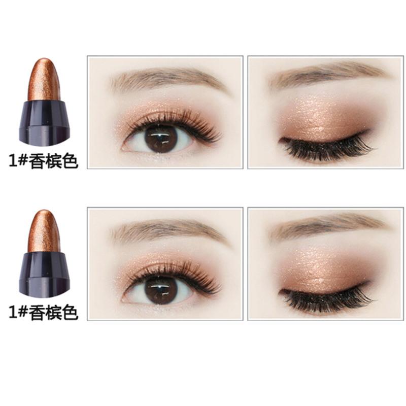 韩式眼影笔卧蚕笔珠光持久防水不晕染眼影棒眼影盘大地色高光两用 1#香槟色 1#香槟色