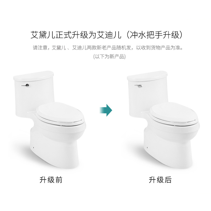 科勒马桶家用连体坐便器 五级旋风 缓降盖抽水马桶5171/76877高清大图