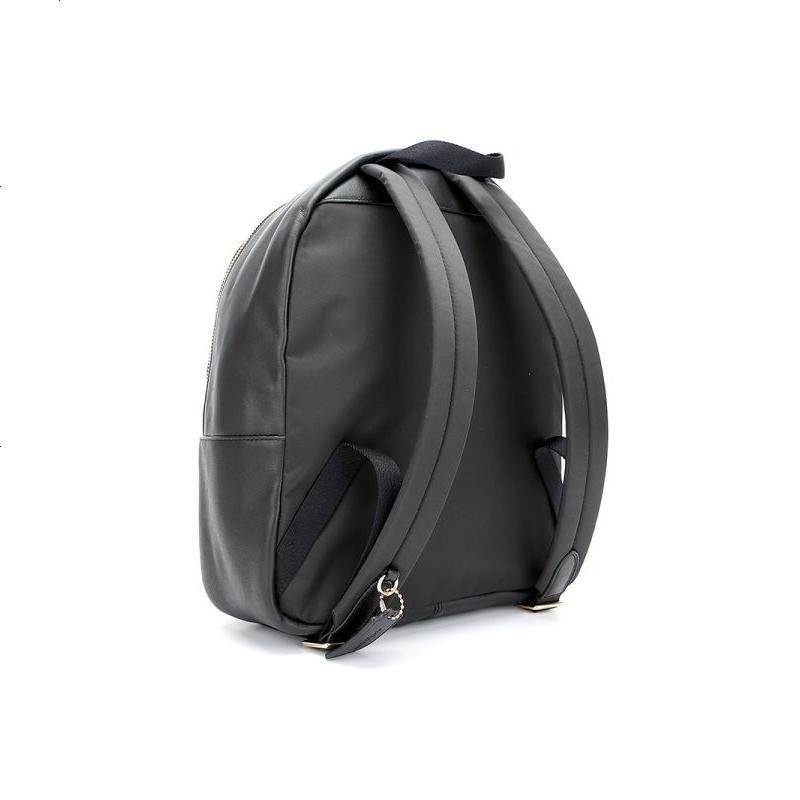 coach蔻驰品女士中号卡其拼色logo款人造革双肩包书包旅行包女礼物送