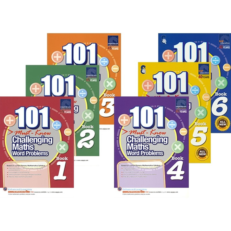 101道数学应用题[6年级 单册] [正版]新加坡小学数学 SAP 101 Challenging Maths Word