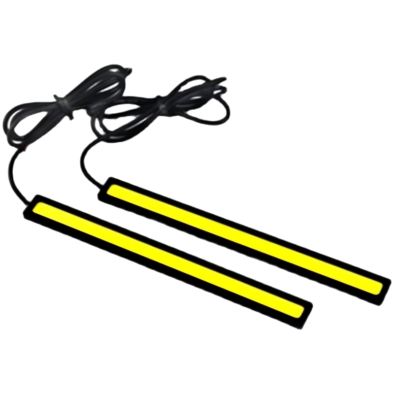 菁普华 汽车LED日行灯通用改装灯条超薄防水大功率 个 17CM（黑壳蓝色）