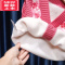 可莉允女童针织衫开衫加绒洋气中小童秋冬季2022新款毛衣外套宝宝上衣潮