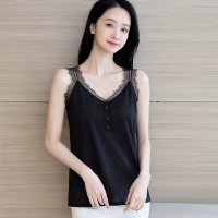 波迷娜(BOMINA)心机小吊带美背夏季性感百搭夏季外穿吊带内搭低领打底衫无袖上衣女外穿性感美背背心潮 黑色207款 均