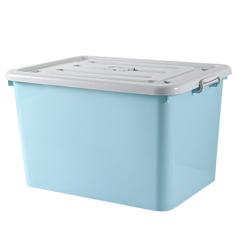 安居先森70# 49.5*36.5*30.5cm带轮可手提北欧风加厚塑料整理箱收纳箱1个蓝色