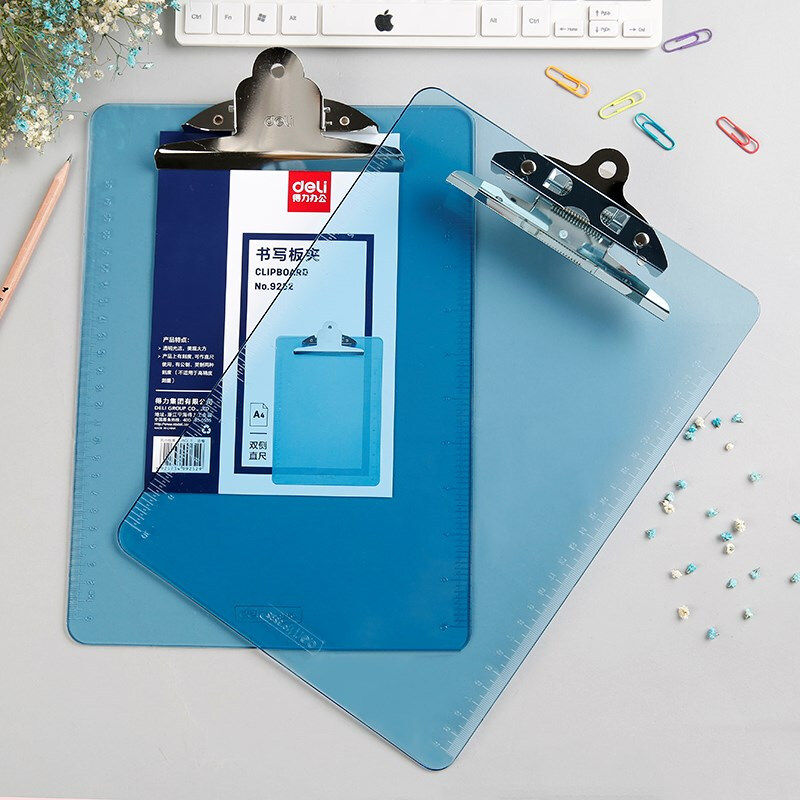 得力(deli) 9252 A4板夹书写垫板 文件夹板 板夹 写字板夹 浅蓝色高清大图
