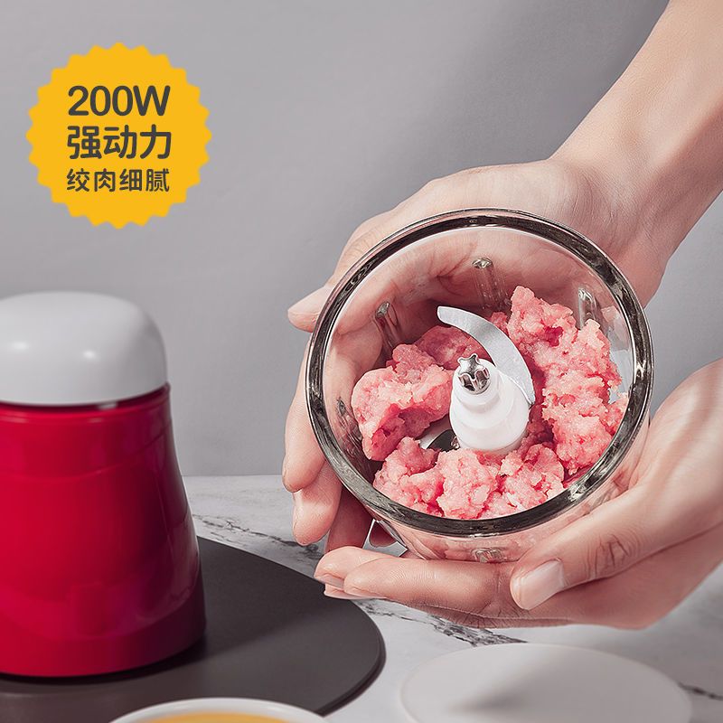 绿色 玻璃碗[1套刀具] 宝宝辅食机婴儿料理机家用小型搅拌机迷你米糊机多功能电动绞肉机