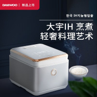 大宇(DAEWOO)电饭煲电饭锅 4L 家用IH电磁加圆灶精铁内胆FB01白色