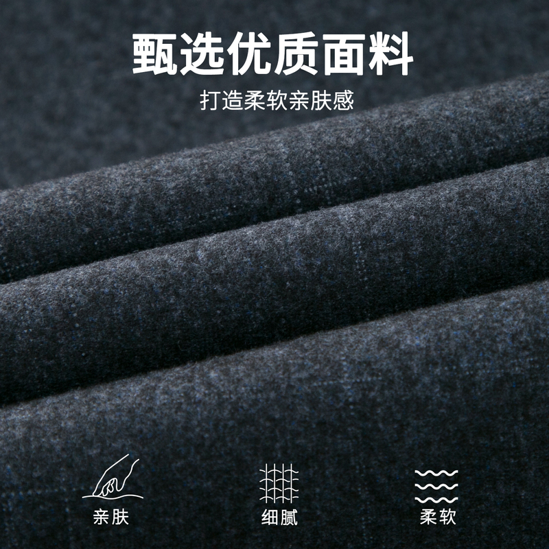 啄木鸟2025新款中年男士西服休闲格子商务西装外套爸爸春秋上衣5高清大图