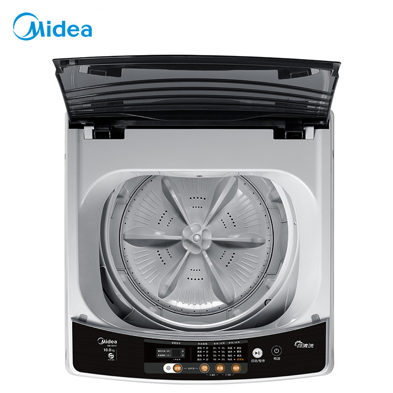 美的(Midea)MB100V31D 10公斤大容量全自动洗脱一体波轮洗衣机 直驱变频静音 免清洗 家用智利灰高清大图