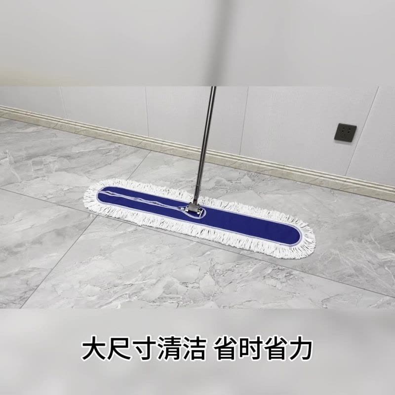 优橙平板拖把大号尘推替换布酒店工厂家用大拖把平拖棉线地拖80CM排拖除尘尘推 (仅发替换布)布头 3条起订图片