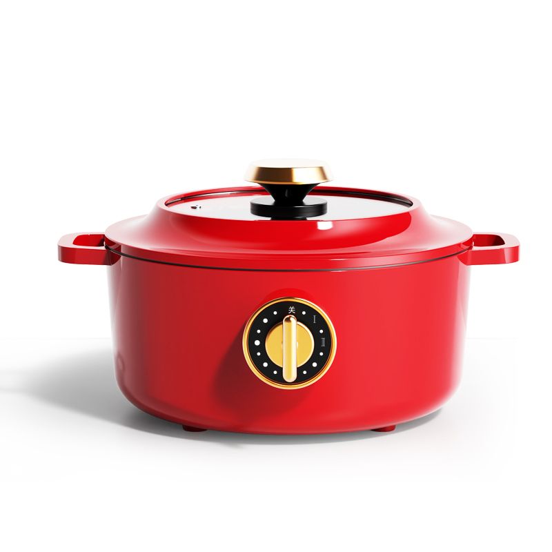 德博莱赤焰蒸煮锅(彩盒款)DBL-CYDZG001 烈焰红