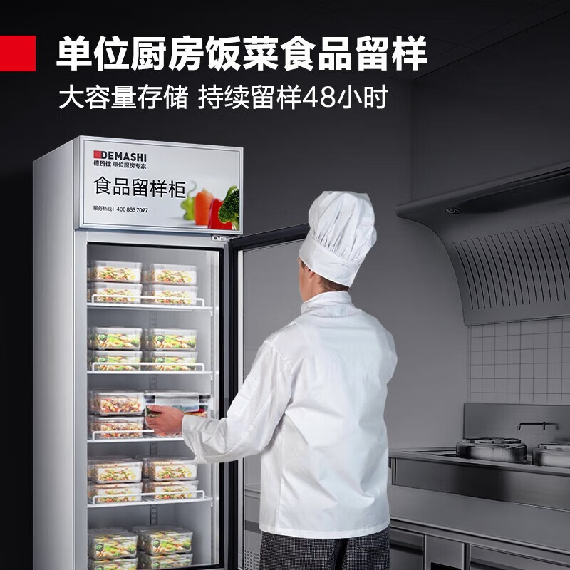 德玛仕食品留样冰箱柜 冷藏柜保鲜柜商用展示柜设备学校幼儿园食堂 单位食堂留样丨五层238升丨LG-260Z高清大图