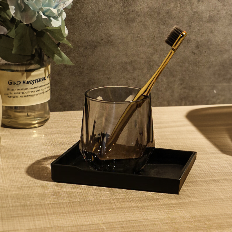 千里谷KLG-SKB02烟灰六角玻璃杯(计价单位:个)烟灰色高清大图