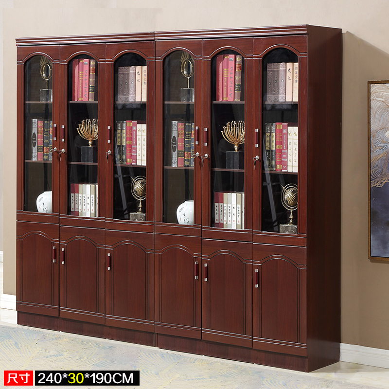 铭思达书柜六门台高清大图