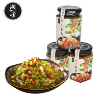 湘传八方 双色剁椒下饭菜辣椒酱260克湖南特色做法小辣椒红辣椒青辣椒非超辣非辣椒油调味料蒜蓉瓶装儿童开胃拌饭拌面