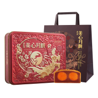 美心（Meixin）双黄莲蓉 港式中秋月饼740g 4枚装