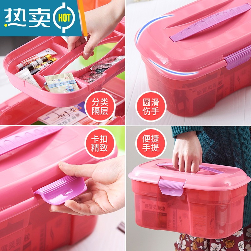 XIANCAI手提游泳箱收纳盒透明塑料玩具整理箱迷你小号干湿分离包防水有盖高清大图