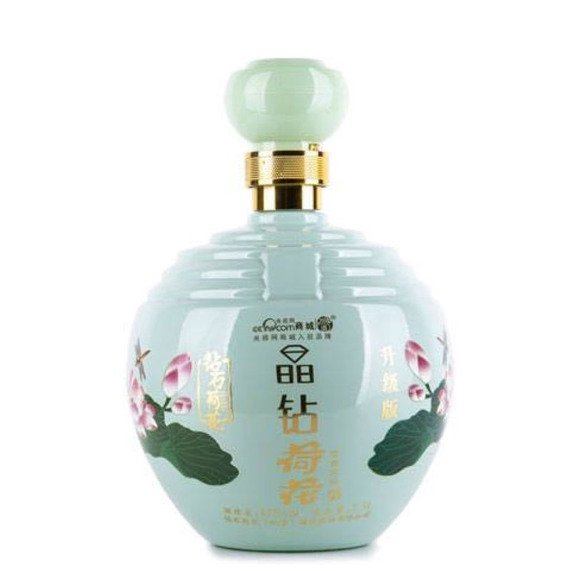 [三斤大坛]晶钻荷花1500ml浓香型原浆白酒礼盒装42度特价