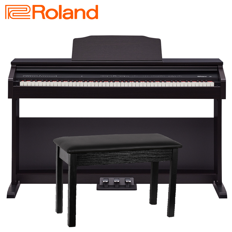 罗兰自营(Roland)电钢琴RP30 智能88键重锤电子钢琴 专业初学者家用立式数码钢琴 琴头+木质琴架+全套礼包