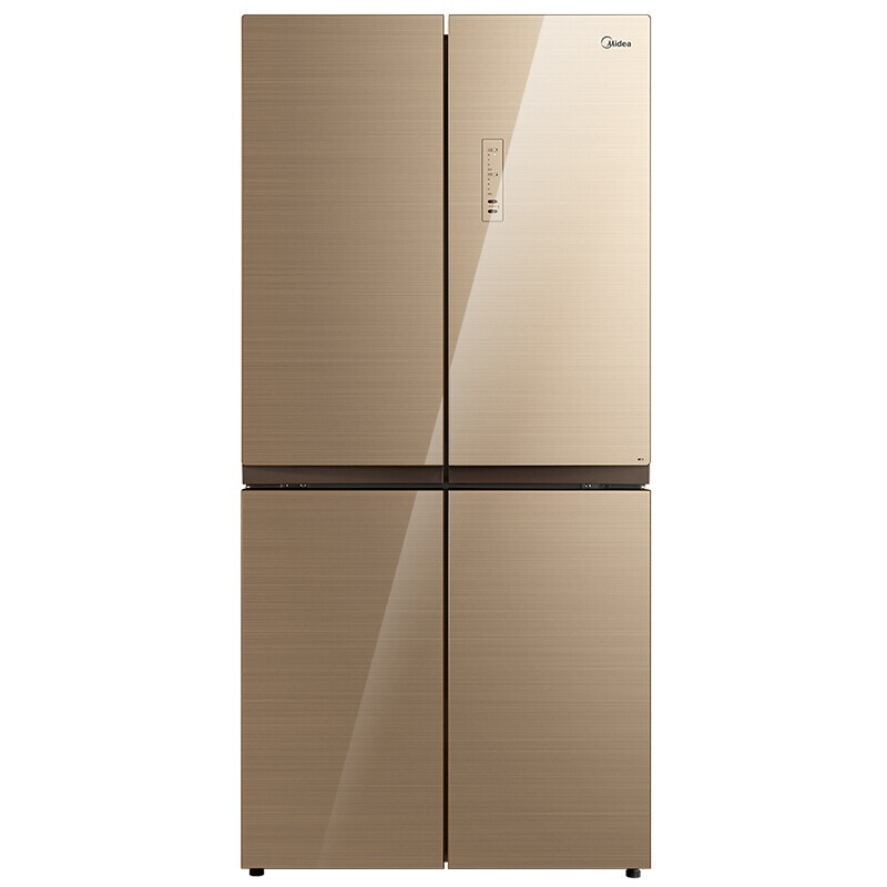 美的(Midea)456升十字对开门冰箱 铂金净味 风冷无霜 玻璃面板BCD-456WGM